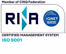 RINA ISO 9001 quality management system certificate