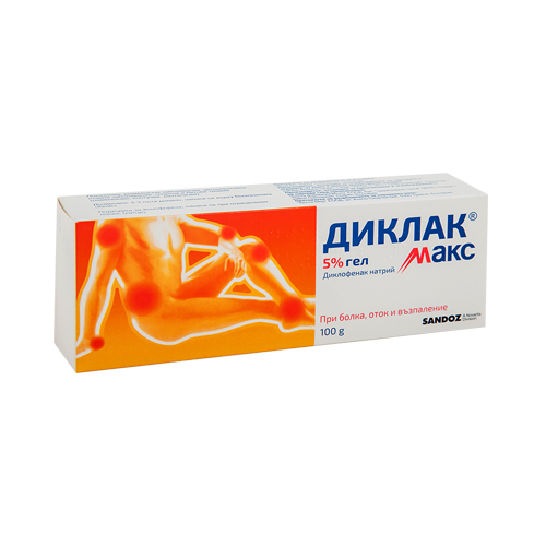 Diclac Max gel 5% 100 g — product packaging