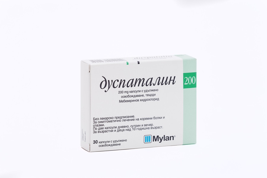 Duspatalin capsules 200 mg x 30 — product packaging