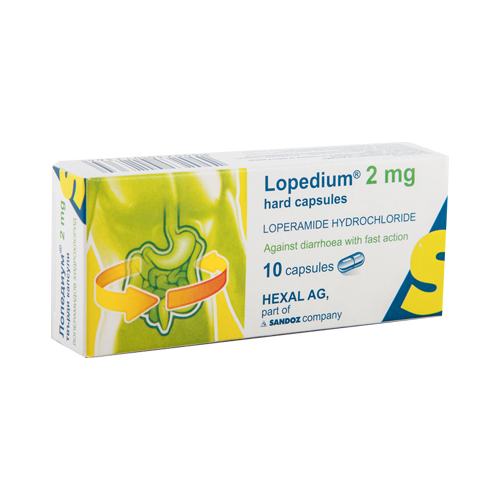 Lopedium capsules 2 mg x 10 — product packaging