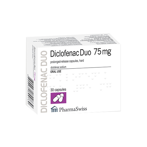 Diclofenac Duo .75mg x 30 — product packaging