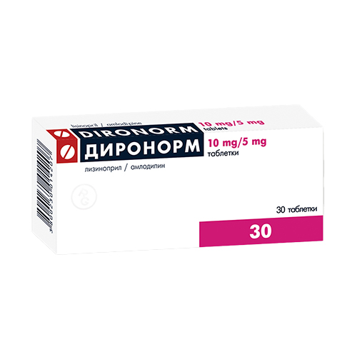 Dironorm tablets 10 mg/5 mg x 30 — product packaging