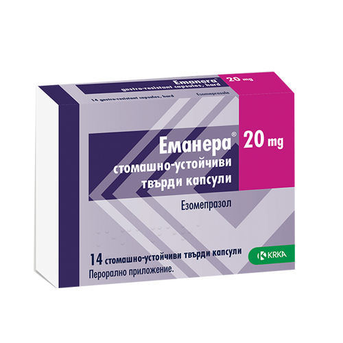 Emanera capsules 20mg x 14 — product packaging