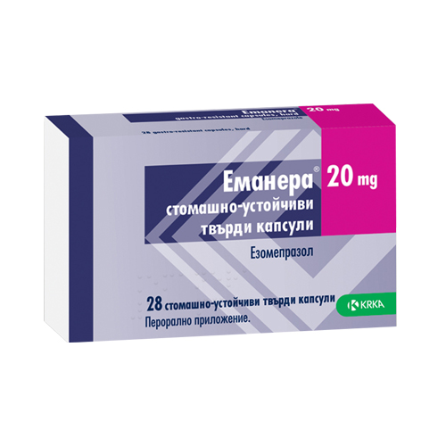 Emanera capsules 20mg x 28 — product packaging