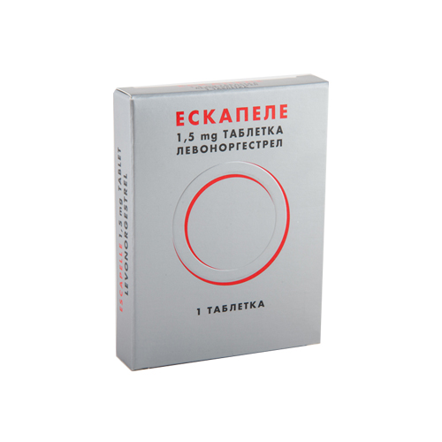 Escapel tablets 1,5 mg x 1 — product packaging