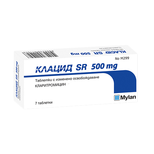 Klacid tablets SR 500 mg x 7 — product packaging