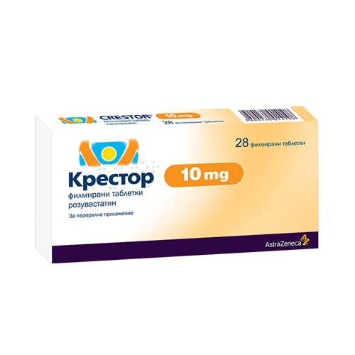 Crestor tablets 10 mg x 28 — product packaging