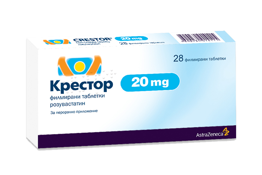 Crestor tablets 20 mg x 28 — product packaging
