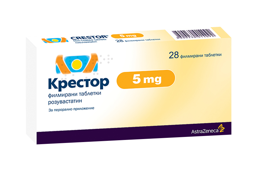 Crestor tablets 5 mg x 28 — product packaging