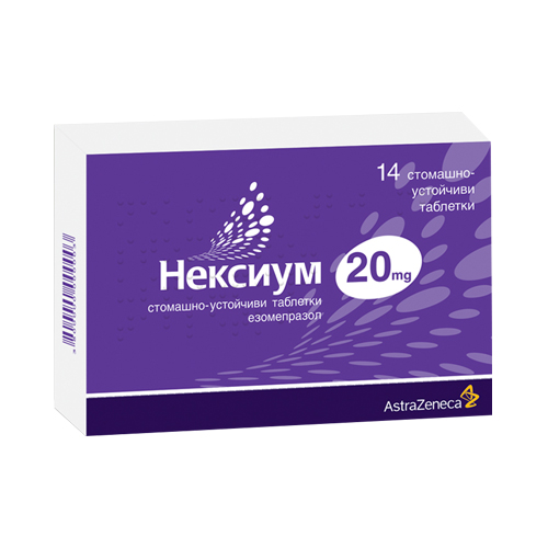 Nexium tablets 20 mg x 14 — product packaging