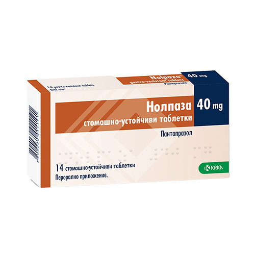 Nolpaza tablets 40 mg x 14 — product packaging