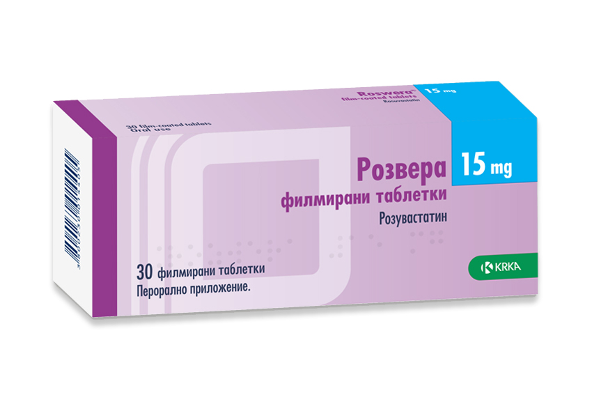 Rozvera tablets 15 mg x 30 — product packaging