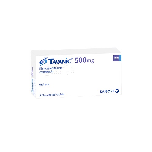 Tavanic tablets 500 mg x 5 — product packaging