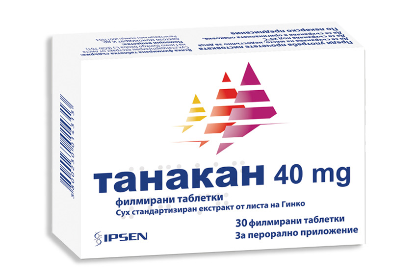 Tanakan tablets 40 mg x 30 — product packaging